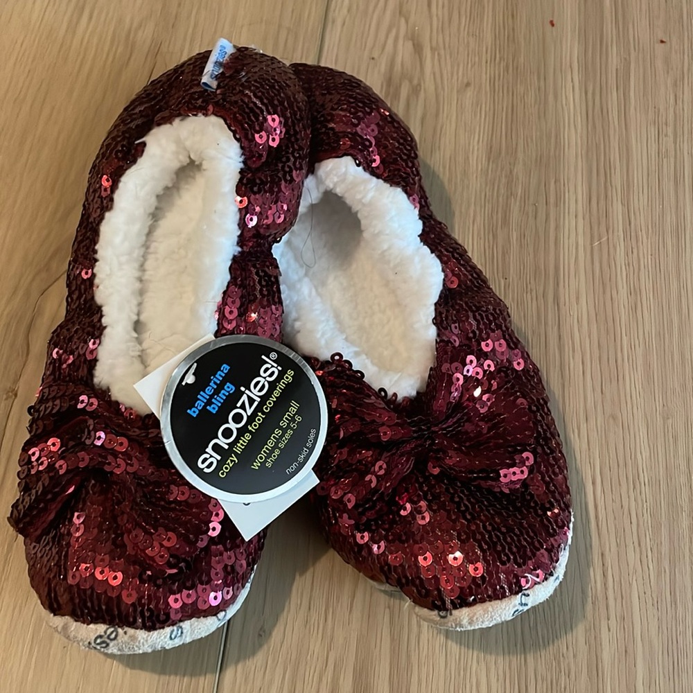 COPY - Red sequin slippers